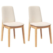Sedie da Pranzo con Cuscini 2 pz | Sedie da cucina in Legno Massello di Hevea