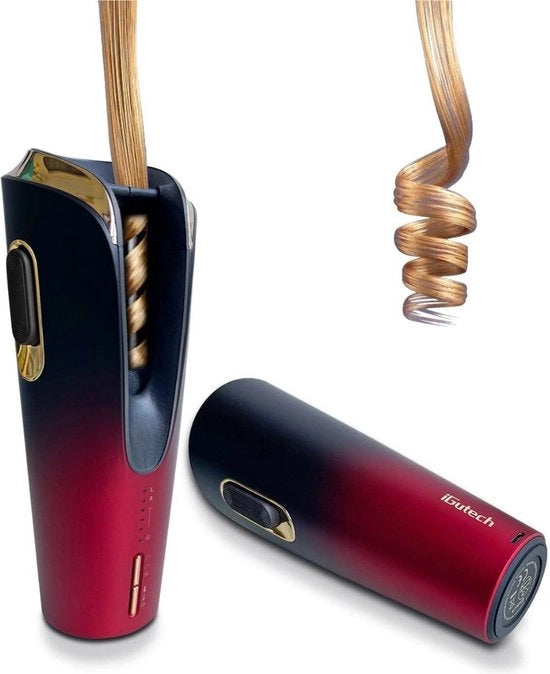 Krultang Draadloso - Krultang Automatizzato Senza Fili con Batterie Ricaricabili Integrata - Rosso