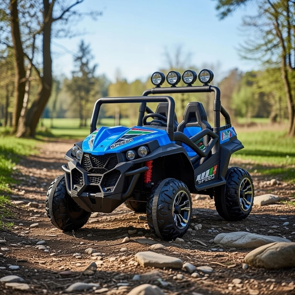 Macchina Elettrica per Bambini Licenza Ufficiale Polar 24V Fuoristrada 2 Posti Blue