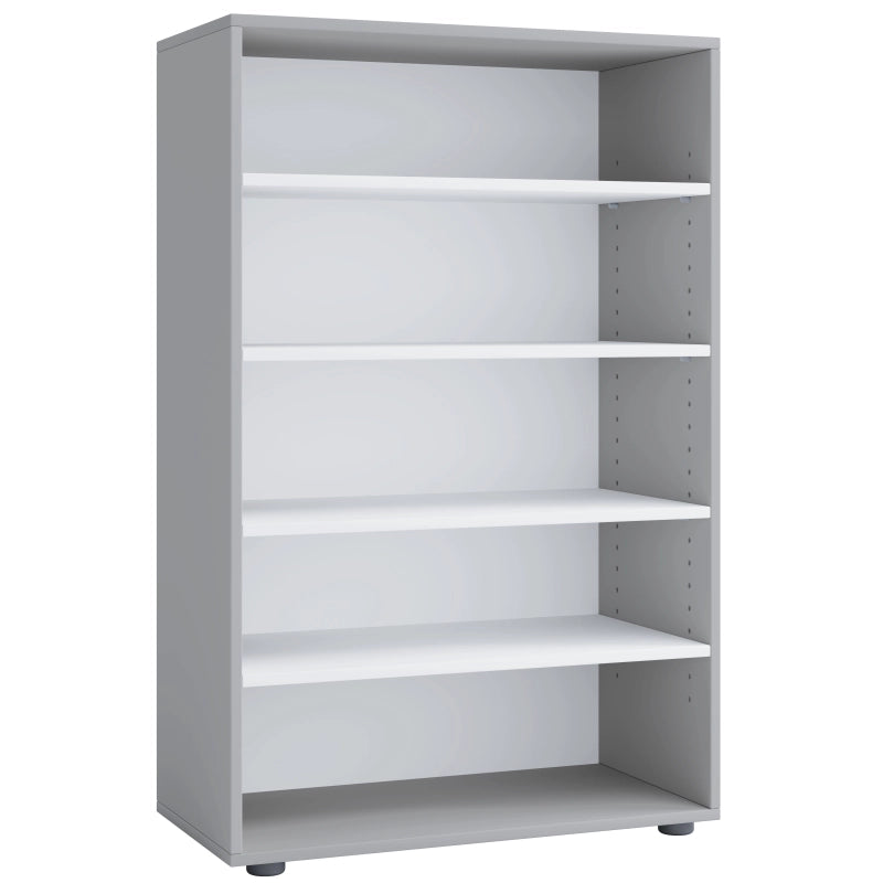 Legno Max Scarpiera H110 L70 P37 cm Mobile Porta Scarpe Salvaspazio con Ripiani Regolabili Colore Grigio