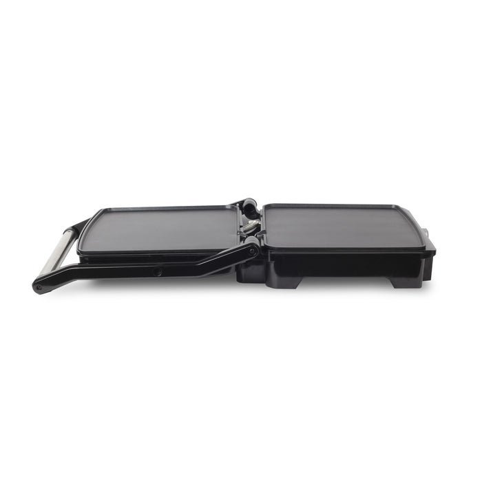 SOGO Piastra Grill 180° e Pressa per Sandwich – 4 Fette, Antiaderente, 2000W, Acciaio Inox