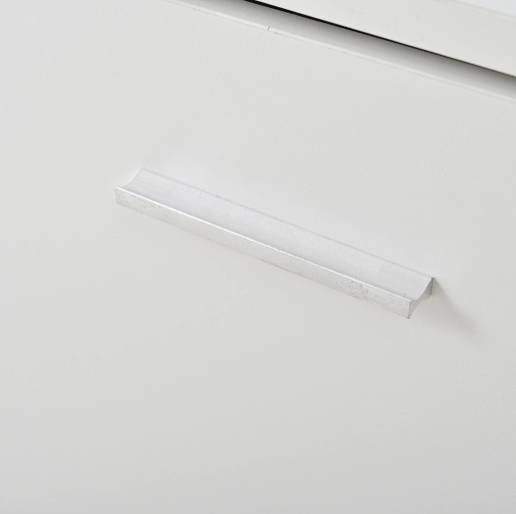 Set ingresso 4 pezzi con specchio; scarpiera a doppio livello 90x30x41;5 cm; bianco