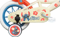 Bicicletta per Bambina 12" 1 Freno con Licenza Disney Stitch Bianca