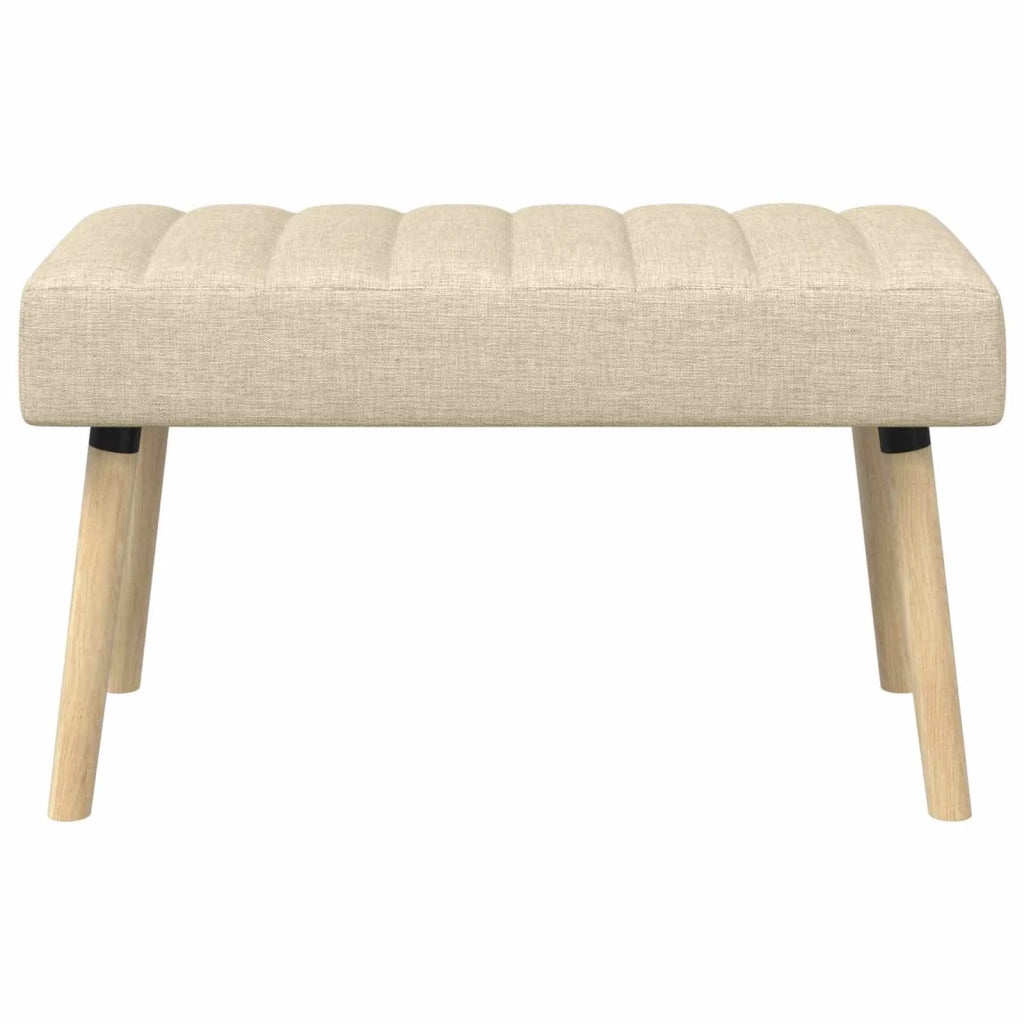 Panchina trapuntata a canale Crema 80 x 40 x 46 cm Tessuto 42038480