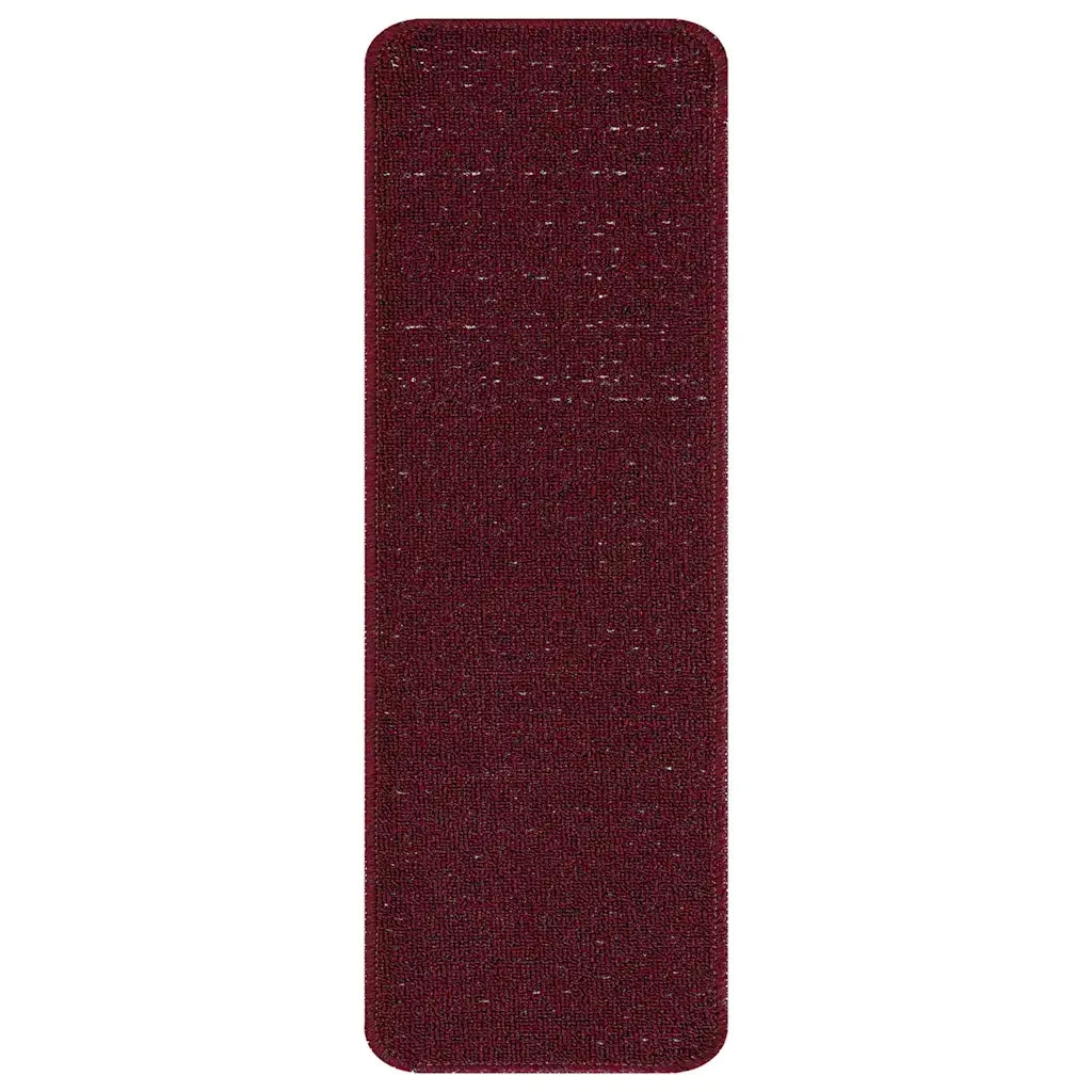 Tappetini Antiscivolo per Scale 15 pcs Bordò 60 x 25 cm PP 4019812