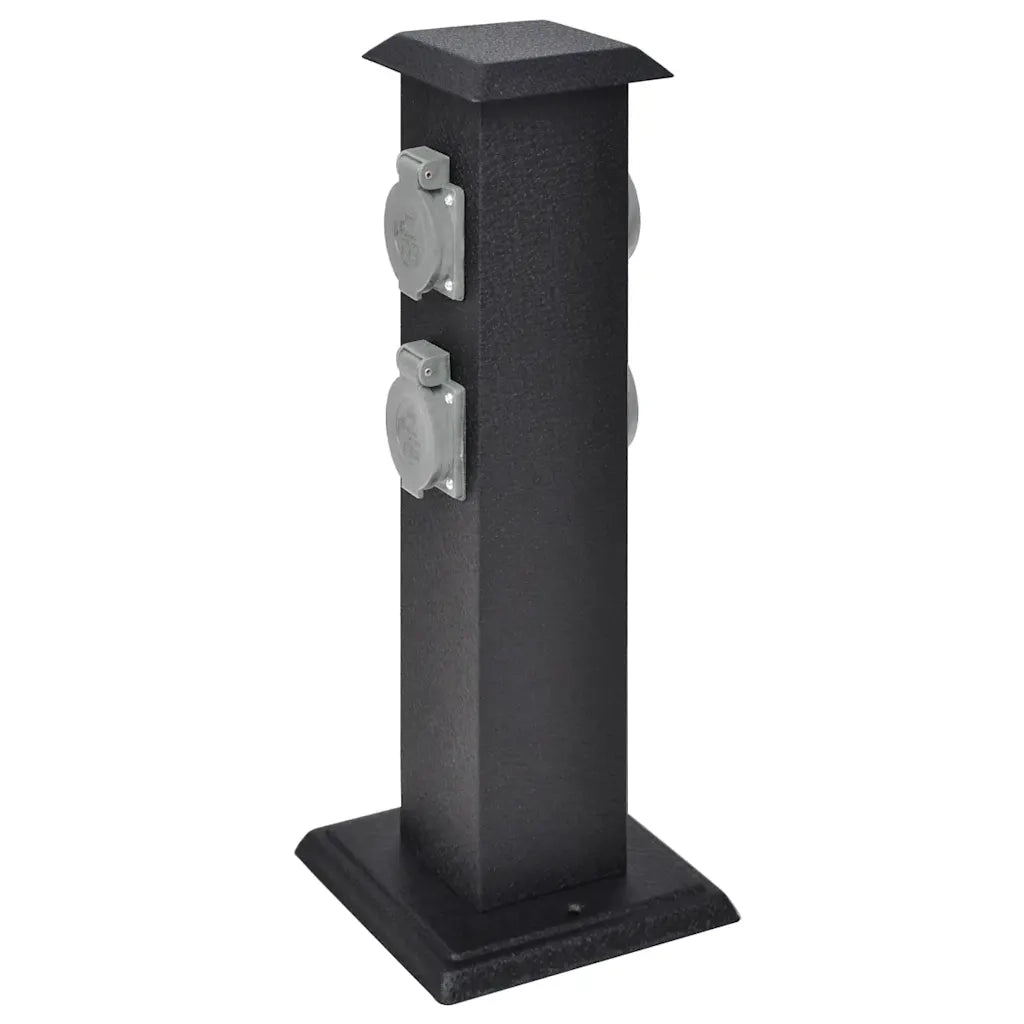 Presa Elettrica da Giardino con Pilastro Nero CFW8047570