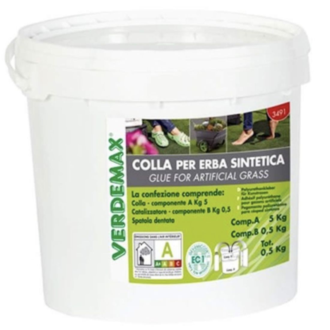 Colla poliuretanica per prati sintetici 5,5Kg