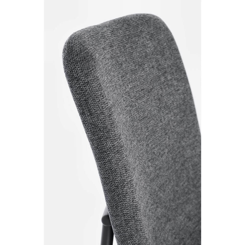 Set di 4 Sedie Imbottite in Tessuto con Gambe in Acciaio - JARED