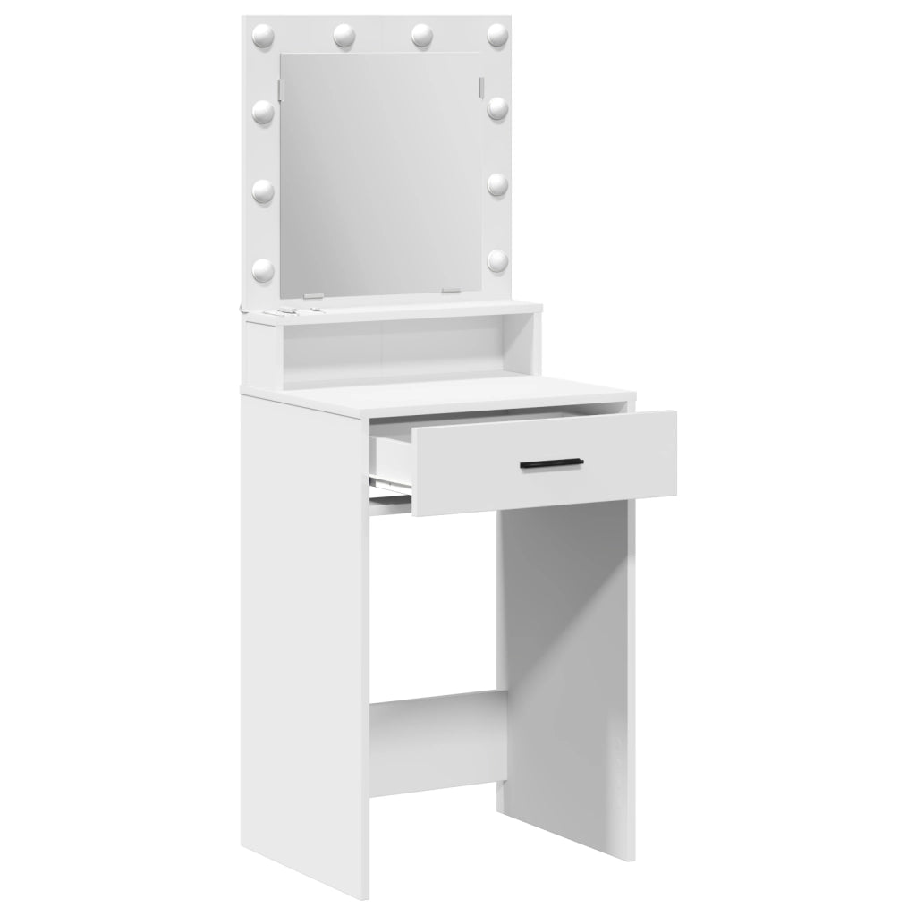 Toeletta  con luci LED Bianca 50x41x135 cm
