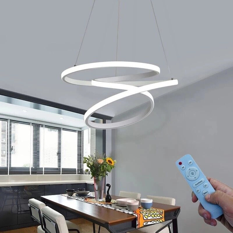 Lampadario Led a Sospensione illuminazione dal Design Moderno Regolabile 6440 Lm