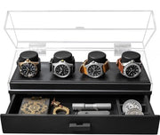 Cassettino orologio in legno per uomo - Cassa orologio orologio per uomo - Cassettino orologio in legno per lui - Cassa orologio - Scatola di regalo per uomo, amico, padre - Watch Deck Pro