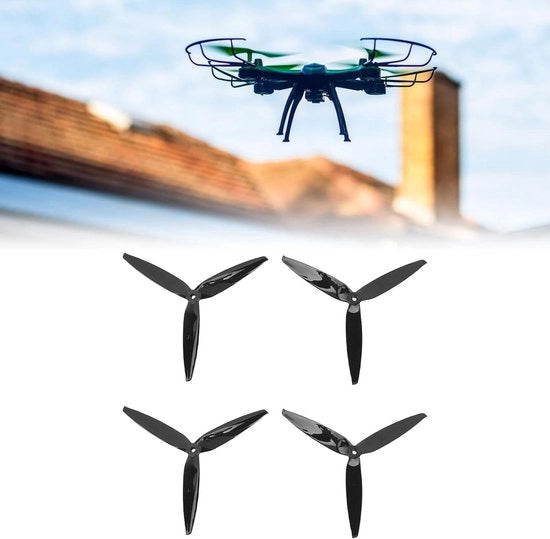 Propulsori Premium a 3 pale in policarbonato per drone da 7 pollici o 8 pollici - FPV - Modello 7040 - Nero