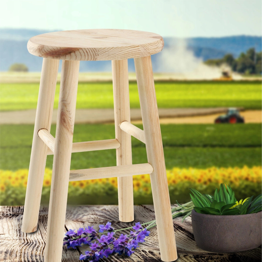 Sgabello da cucina in legno KADAX, 46 cm, in pino massello.