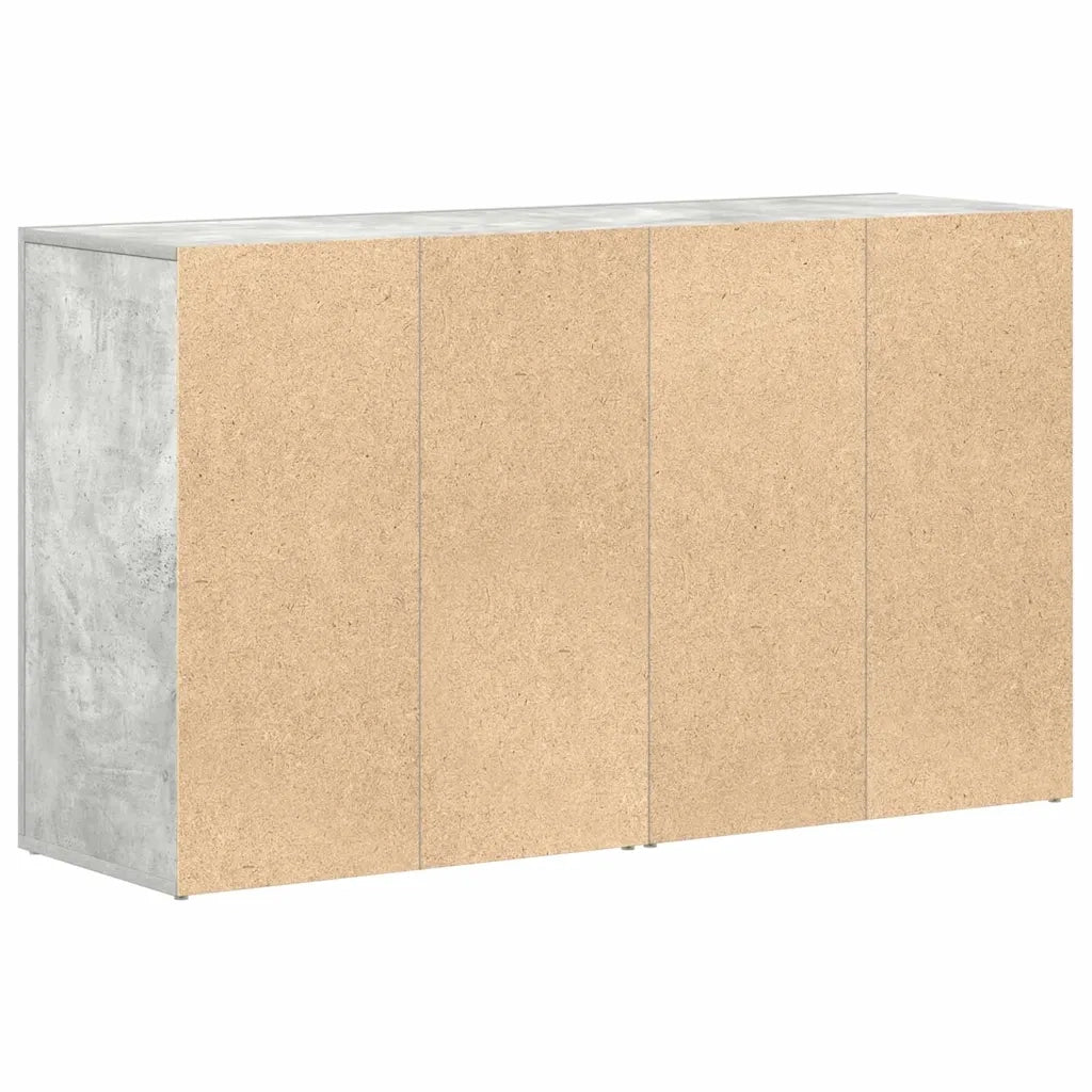 Credenza-Buffet-Armadio da cucina Grigio cemento 120 x 36 x 69 cm Legno multistrato