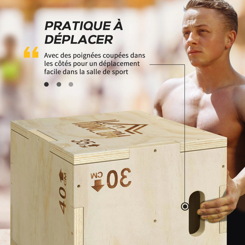 Plyobox per allenamento pliometrico ¨C Zephmum ¨C 40,5x35,5x30,5 cm