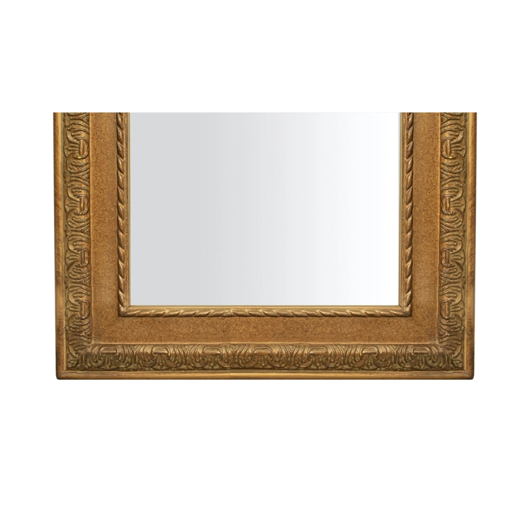 Biscottini Specchiera da appendere L35xPR4xH90 cm finitura foglia oro anticato. Specchio