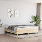 Struttura Letto a Rete a Molle Crema 180x200 cm in Tessuto 3120635
