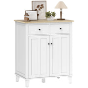 Armadio a 2 ante 2 cassetti ¨C zephmum ¨C bianco 76x48x91 cm