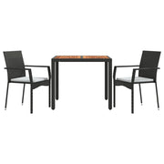 Set da pranzo da esterno nero da 3 pezzi con cuscini 02_0014142