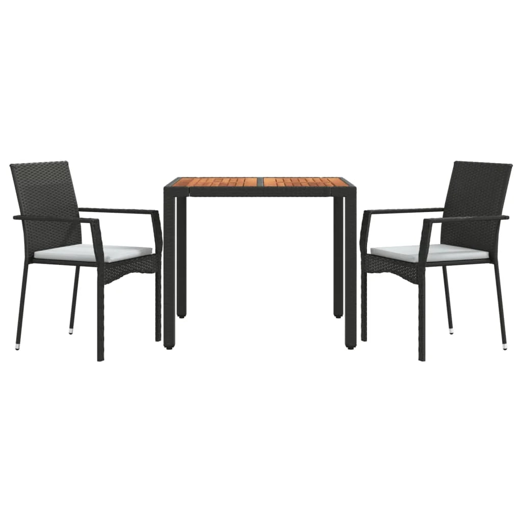 Set da pranzo da esterno nero da 3 pezzi con cuscini 02_0014142