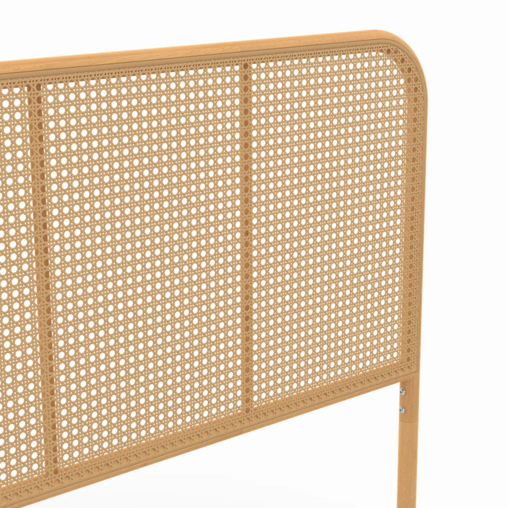 IDMarket - Cabecero de madera y caña FLORA 160 CM