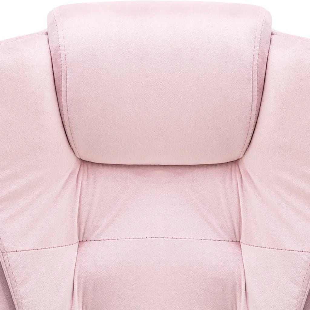 Sedia da Ufficio | Sedia da Gaming Rosa in Velluto