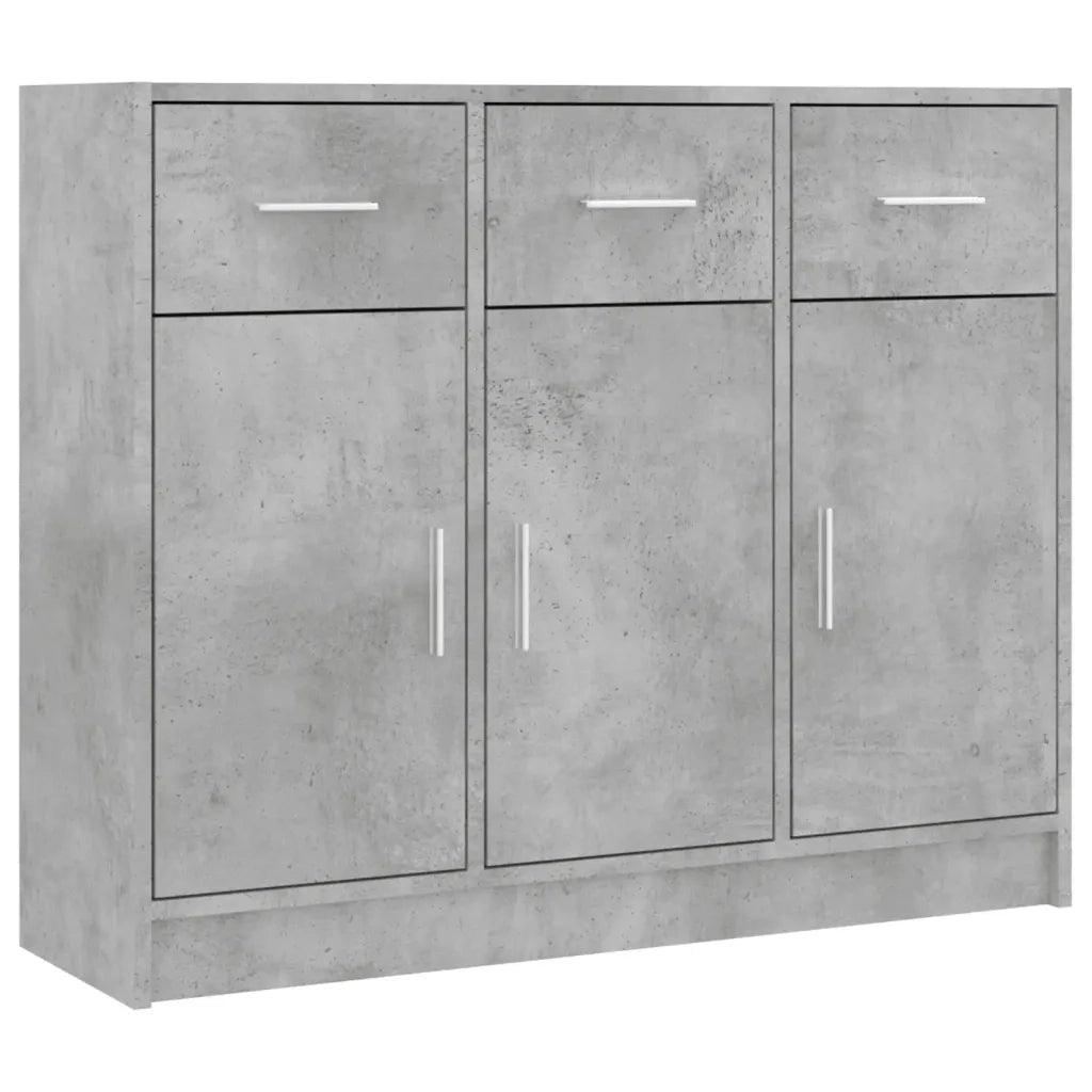 Credenza Grigio Cemento 91x28x75 cm in Legno Multistratocod mxl 78346