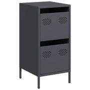 Credenza | Madia | Buffet da pranzo | Armadio da pranzo Antracite 35x39x73,5 cm in Acciaio Laminato a Freddo