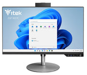 "itek AIO Barebone - 23.8"" FHD- H610- 2xDDR4- M.2- 2x SSD/HDD 2.5""- WiFi- BT- Pop-Up Cam- Spkr- Type-C- USB3- CR- HAS Stand"
