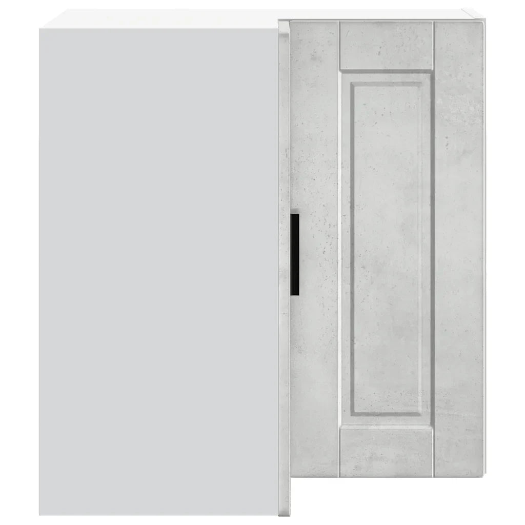 Mobile angolare da cucina a parete dal design contemporaneo 57 x 57 x 60 cm pratico contenitore in legno composito grigio cemento 02_0050406