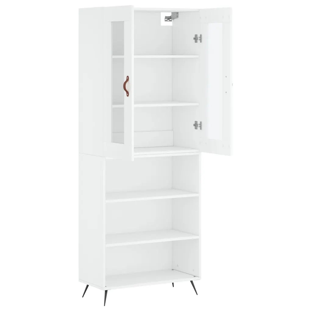 Credenza | Madia | Buffet da pranzo | Armadio da pranzo Bianca 69,5x34x180 cm in Legno Multistrato