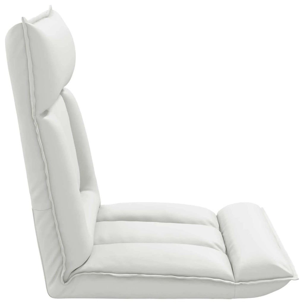 Sedia da Pavimento Bianco 55 x 61 x 70 cm Pelle Sintetica 42028188