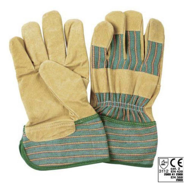 GUANTO PELLE/TELA TG.L