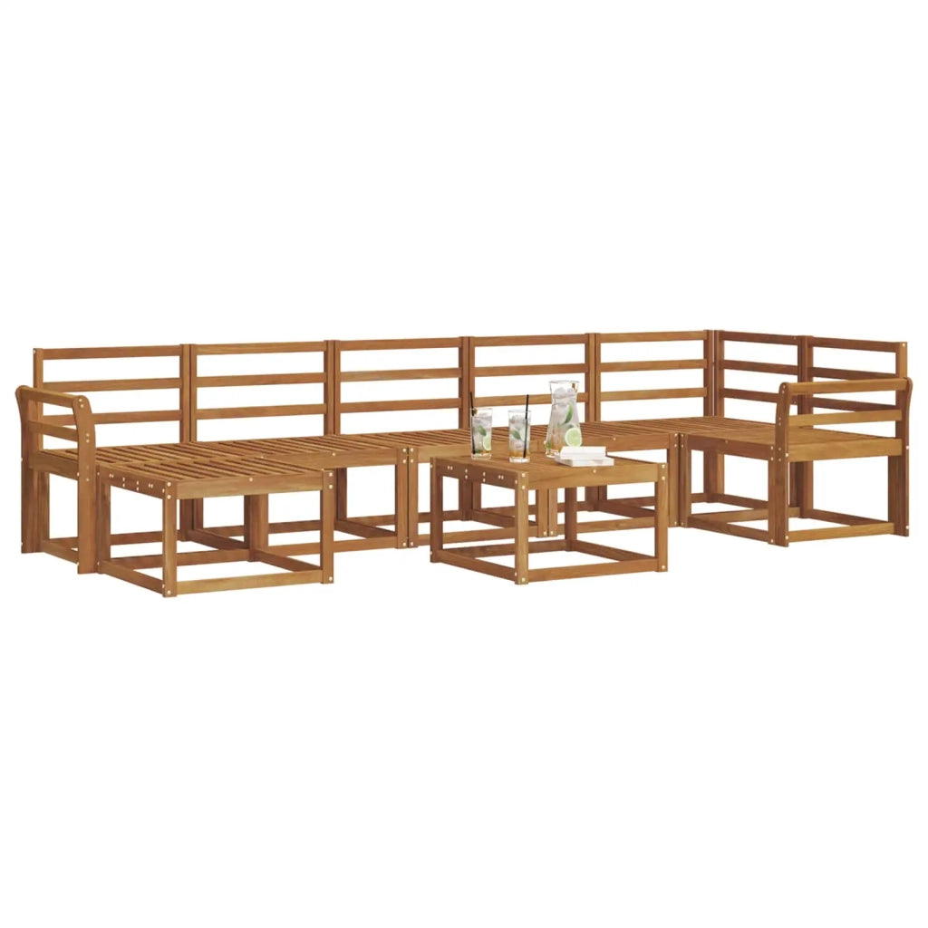 Set di divani da esterno 8 pcs Naturale