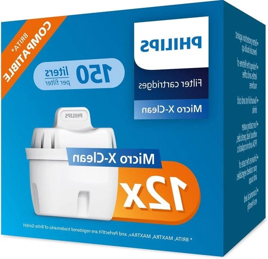 12 set di Filtri Rimpiazzabili per Acqua - Riducono Microplastica Cloro Calcarea Depositi Metalli Pesanti - Compatibili con Brita