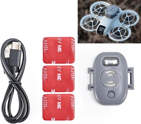 Allarme Anti Perdita per Drone - Adatto per Drones DJI NEO - Tracker GPS con Sirena 120dB e Luce LED Ricaricabile