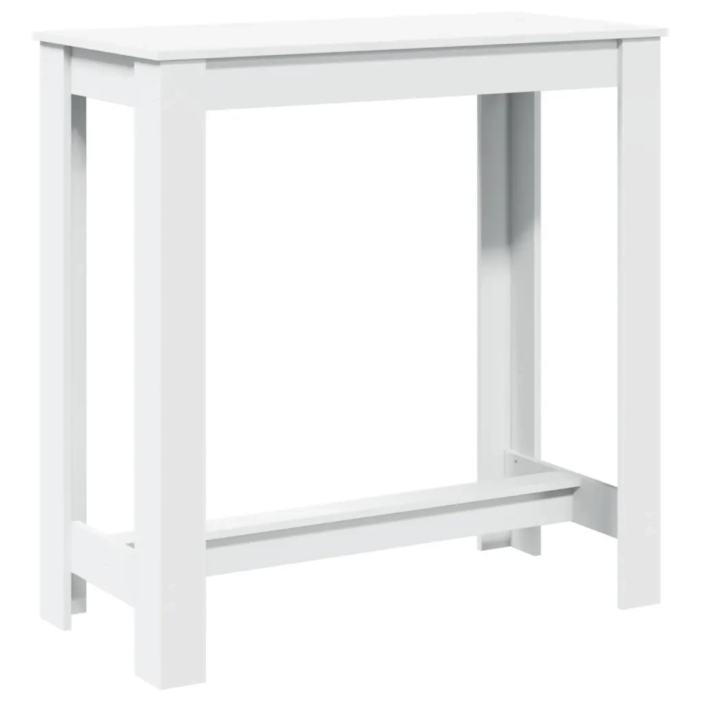 Tavolo da Bar Bianco 102x50x103,5 cm in Legno Multistrato