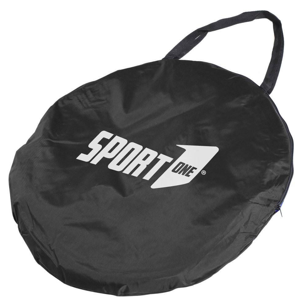 Porta da Calcio 128x84x81 cm Pieghevole Pop-Up Nera e Gialla