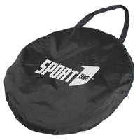 Porta da Calcio 128x84x81 cm Pieghevole Pop-Up Nera e Gialla