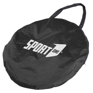 Porta da Calcio 128x84x81 cm Pieghevole Pop-Up Nera e Gialla