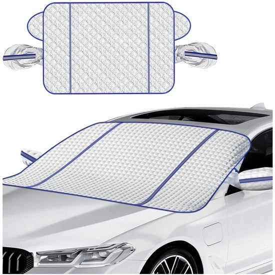 Schiene universale per automezzi - Protezione da neve - Design a copertura totale - Misura 115 x 160 cm - Materiale: alluminio e tessuto oxford - Adattabile a tutte le auto