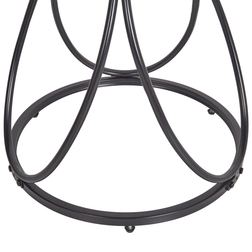 Appendiabiti in metallo nero da 160 cm, appendiabiti autoportante, industriale e moderno, pezzo d'arredamento per corridoio.