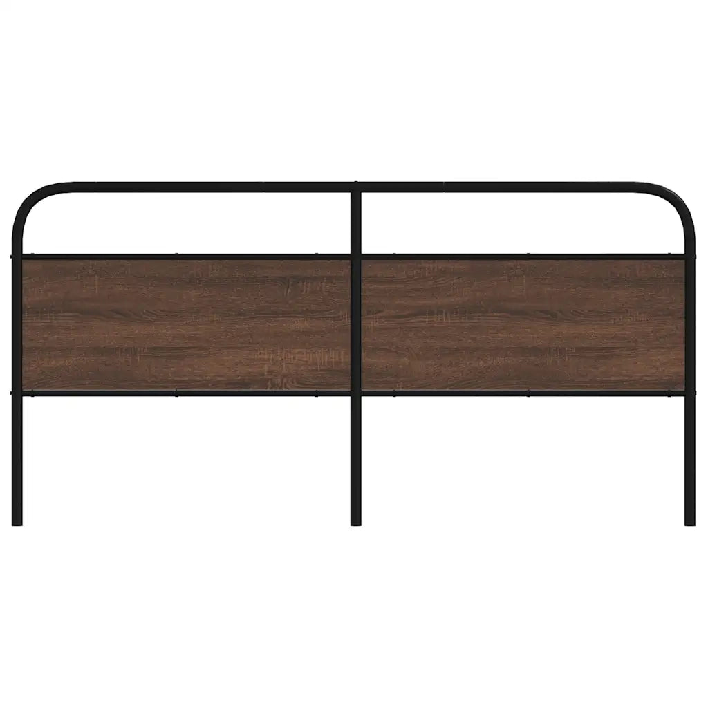 Testiera di Ricambio Rovere Marrone 190 cm in Acciaio e Truciolato 4100344