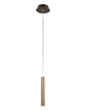 Lampada a sospensione singola ottone Prado di Fabas Luce - LED 6,5W dimmerabile, design moderno