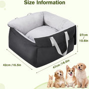 Hondenmand Auto con Cintura - Sedia per Cani Auto - Sedia per Cani con Cintura - Autostoletto per Cani - Sedia per Cani Auto con Cintura