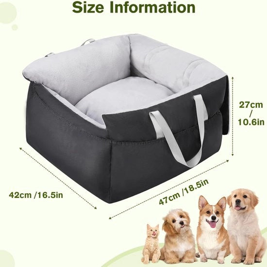 Hondenmand Auto con Cintura - Sedia per Cani Auto - Sedia per Cani con Cintura - Autostoletto per Cani - Sedia per Cani Auto con Cintura