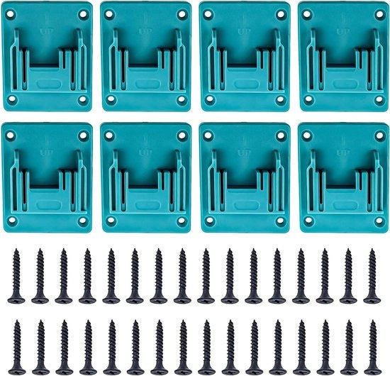 8 supporti per attrezzi per bohrappare 18 V Makita - compatibili con strumenti elettrici per forare Makita - inclusi 32 viti (blu ciano)