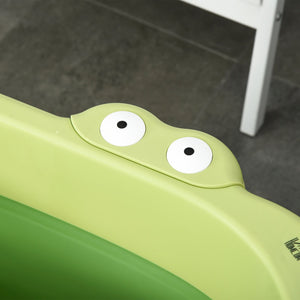 Vaschetta Bagnetto per Bambini 75,3x55,4x43 cm Antiscivolo Pieghevole Verde