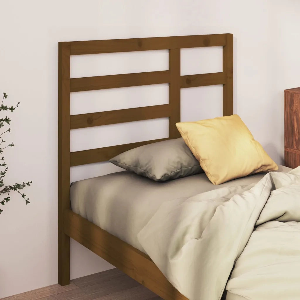 Testiera per Letto ambra 81x4x104 cm in Legno Massello di Pino
