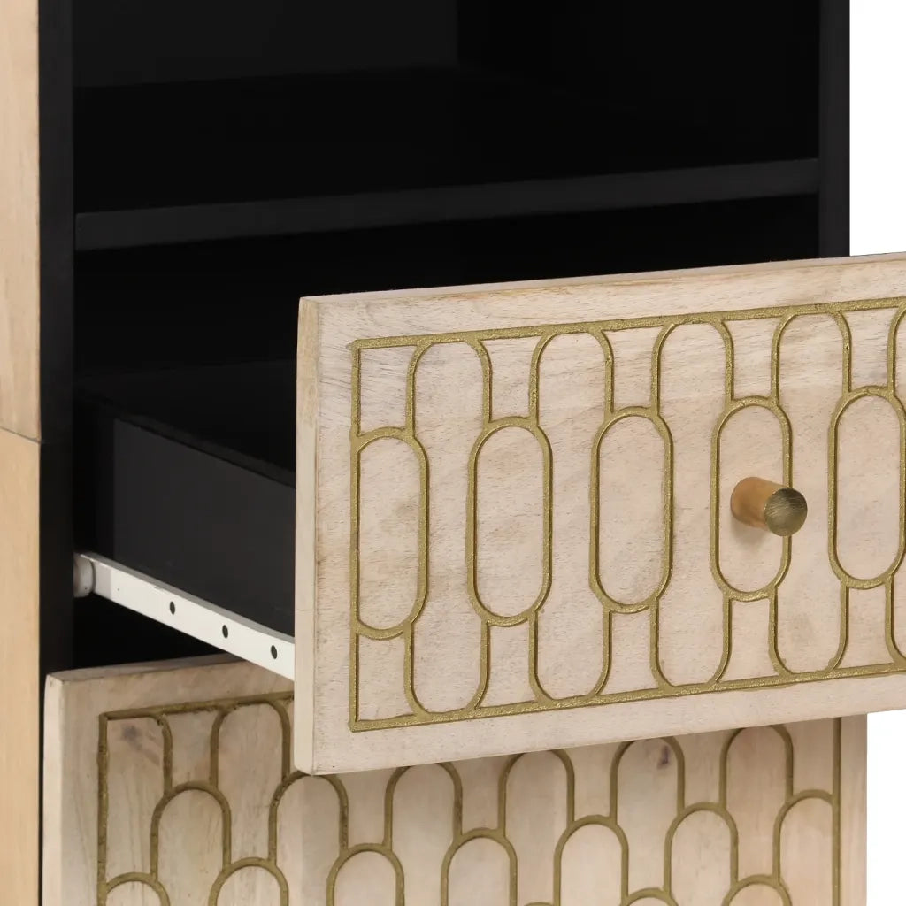 Mobile da Bagno 38x33x160 cm in Legno Massello di Mango 358270